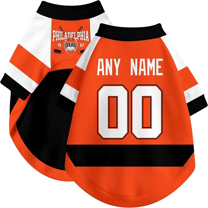 Philadelphia Dog Clothes Personalized Pet T Shirt for Dogs Gift | Custom Name Number Jersey Style Pet Shirt for Dog