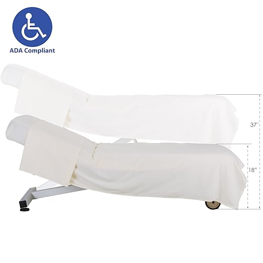 EarthLite Ellora Electric Lift Massage Table with Manual Tilt, Made in USA, 30" x 73, Mystic Blue