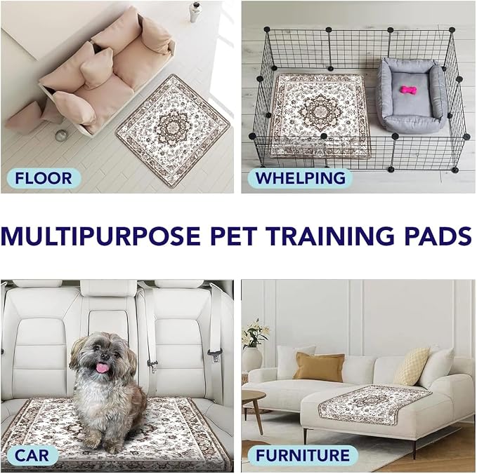 PUPIBOO Washable Pee Pads for Dogs & Cats - Super Absorbent Reusable Puppy Training