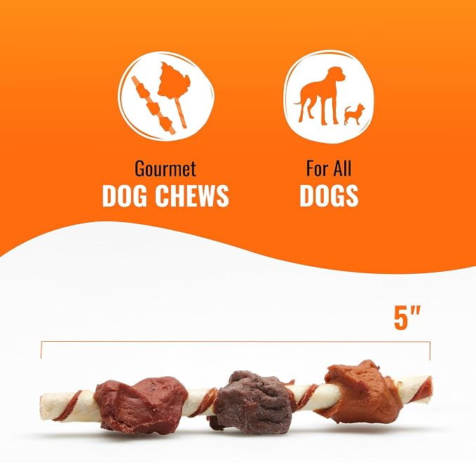 Good 'n' Fun Kabobs Long-Lasting Dog Treat Made With Real Protein, 48 oz | Premium Chicken, Pork and Beef Hide Chew, Supports Dental Health and Mental Stimulation, For Adult Dogs