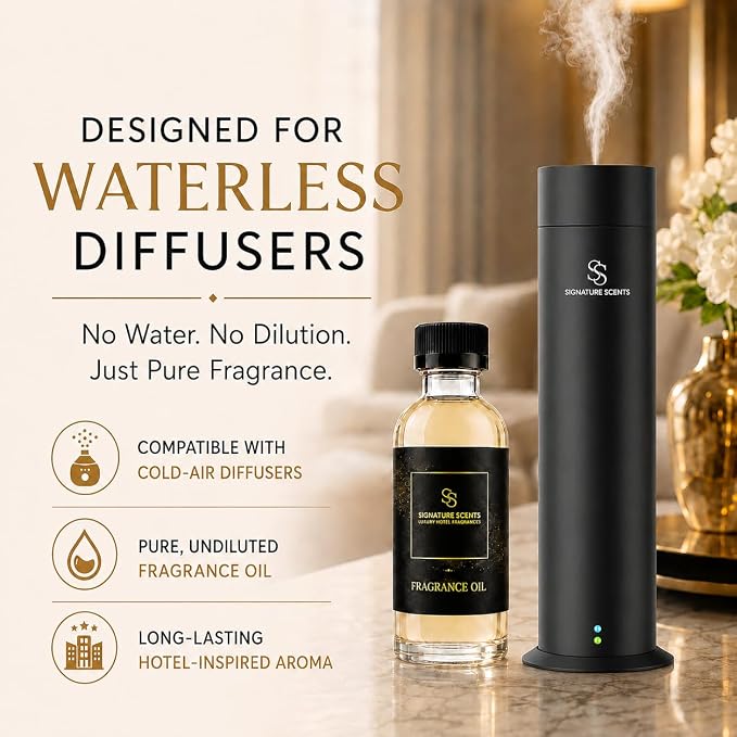 Signature Scents - Luxury Hotel Fragrances - Hotel Fragrance Oil - Diffuser Oil Blends for Aromatherapy (Parisian Villa) 4.05 Fl Oz (120ml)