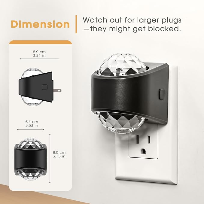Night Light, Night Lights Plug into Wall, Night Light for Bedroom | Dimmable Brightness, LED Dusk to Dawn Sensor Nightlight for Nursery, Bathroom, Home Decor, Gaming Room, Daylight White 5000k