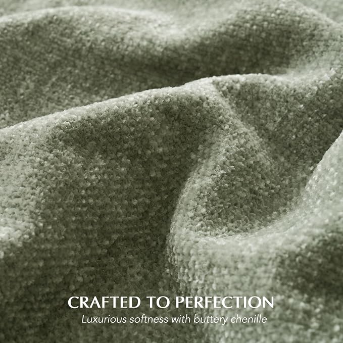 Chenille Knit Throw Blanket for Couch, 60"x80", Sage Green | Cozy Plush Fuzzy Knittd Throw with Tassels, Lightweight, Decorative, Farmhouse Decor, Ideal for Bed Sofa Gift, All Seasons