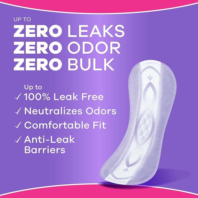 Always Discreet Incontinence Panty Liners for Bladder Leaks, Size 2, Very Light Absorbency, 120 Count