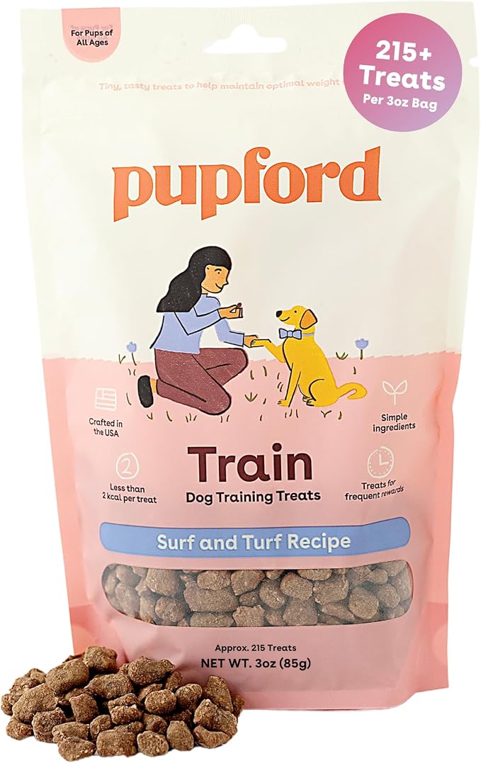Pupford Freeze Dried Training Treats for Dogs & Puppies (Surf & Turf, 3 oz)