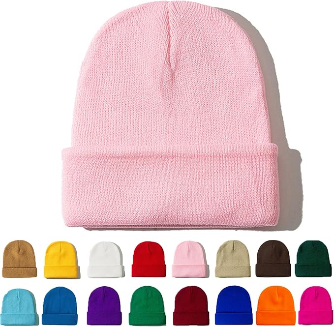 ZOORON Beanie for Women Men Ski Watch Cap Cuffed Plain Skull Knit Hat Soft Fisherman Winter Hat