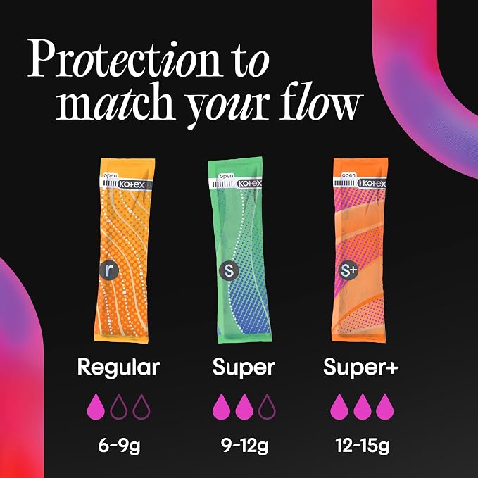 U by Kotex Click Compact Tampons, Regular Absorbency, Unscented, 128 Count (8 Packs of 16) (Packaging May Vary)