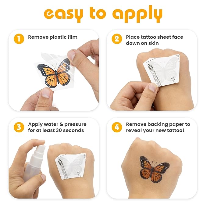 My Little Pony Temporary Tattoos for Kids 200 pack. Made in the USA w Certified Safe Ink.