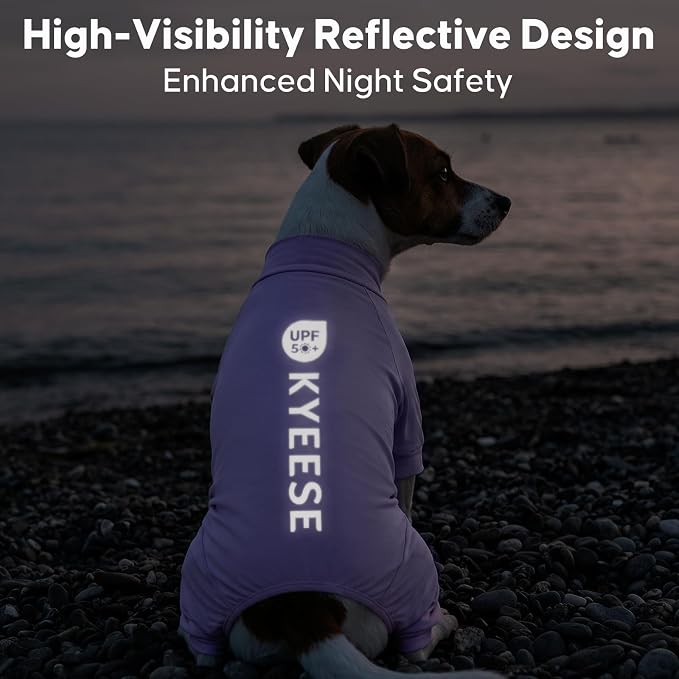 KYEESE UPF50+ Dog Sun Shirt for Large Dogs Cooling Onesie for UV Protection | Cooling Breathable Fabric, Reflective Design, Shedding Control, Skin-Friendly for Sensitive Dogs, Easy On/Off, Quick Dry