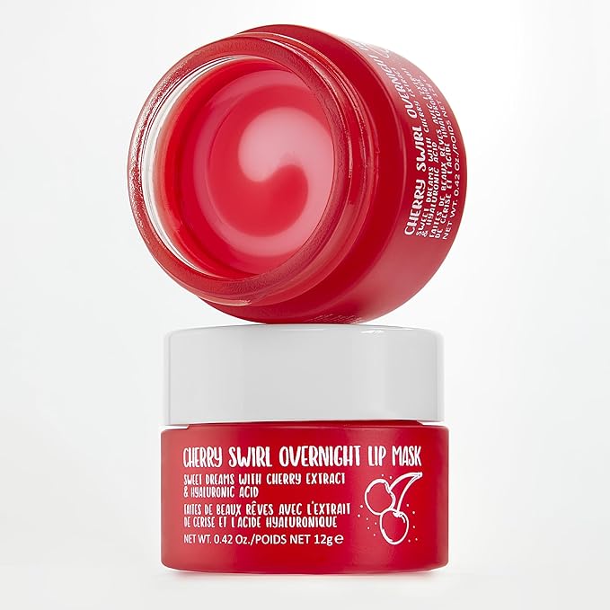 W7 Sweet Dreams Lip Care Trio - 3 Piece Set - Overnight Lip Mask, Lip Balm & Lip Scrub - Cherry