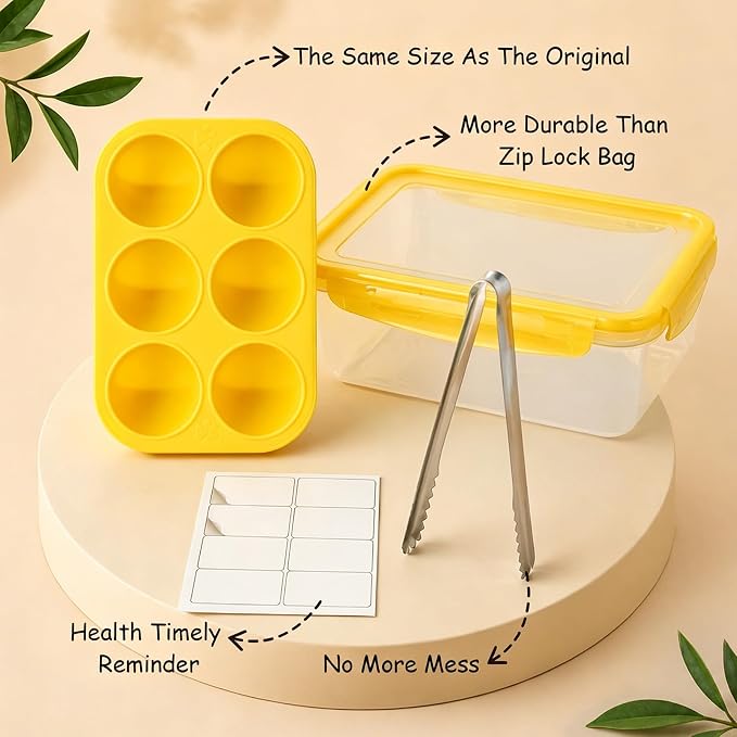 BABORUI Popsicles Molds Kit for Woof Pupsicle Large 25-75lbs, 12 Cavities Silicone Dog Treat Molds with Container Tong for Making Frozen Refill Pops Treats (L)