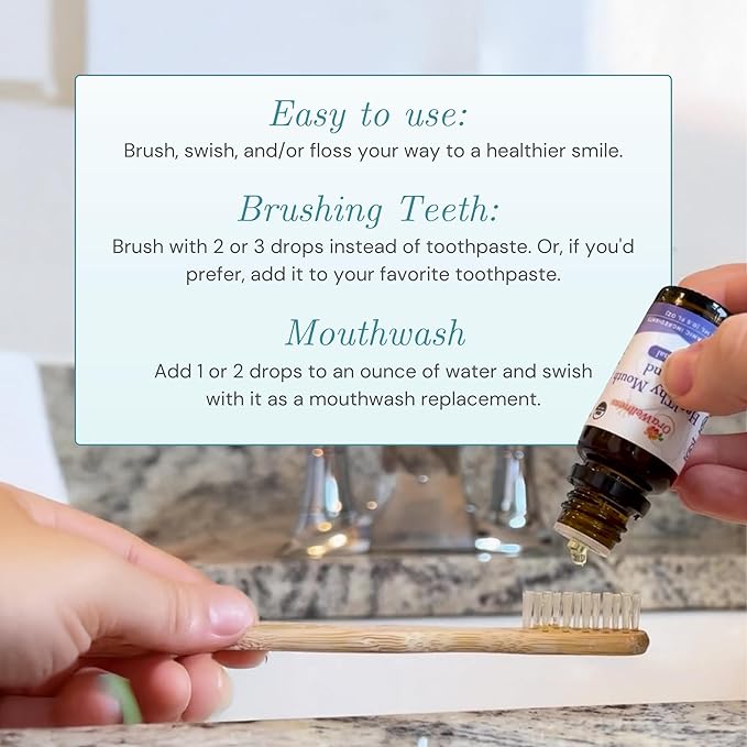 OraWellness Nut Free Healthy Mouth Blend Organic Tooth Oil, Made in The USA Fluoride Free Toothpaste & Mouthwash Alternative, Natural Rinse for Healthy Teeth & Gums for Women, Men and Kids, Pack of 3