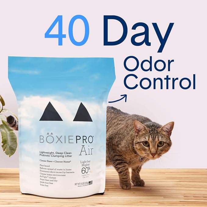 Boxie Probiotic Lightweight Clumping Cat Litter 40+ Day Odor Control 6.5 lb