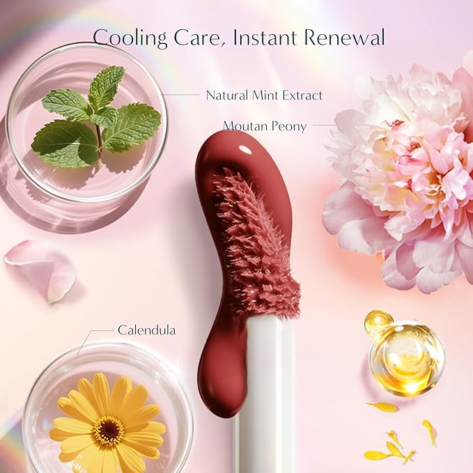 FLORASIS Celestial Luster Lip Gloss Smooth Lipstick Lips Color (03 Sunlit Apricot)