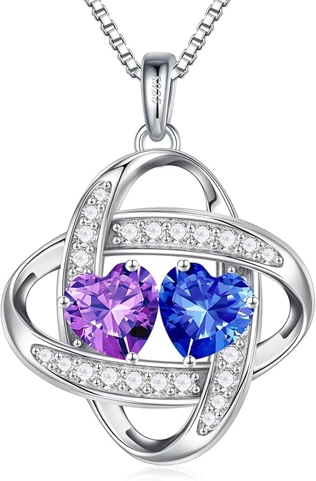 Iefil Valentines Day Gifts for Her - 925 Sterling Silver Love Knot Necklace, Anniversary Birthday Jewelry Gifts for Wife Girlfriend Mom