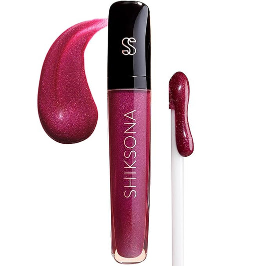 ShikSona High Shine Lip Gloss | Hydrating, Vegan, High Pigment, Non-Sticky Lipgloss in a Timeless, Universal Color | Executive Eye Candy (Plum)