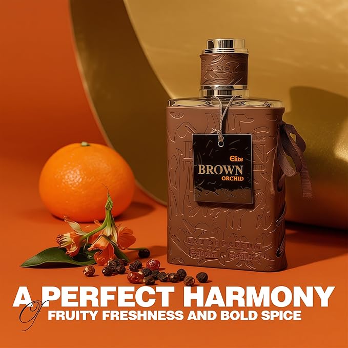 A CENTER Elite Brown Orchid Cologne for Men/Eau de Parfum Natural Spray 3.4 Fl Oz Perfume Suitable for All Skin Type Men Fragrance Daily Used