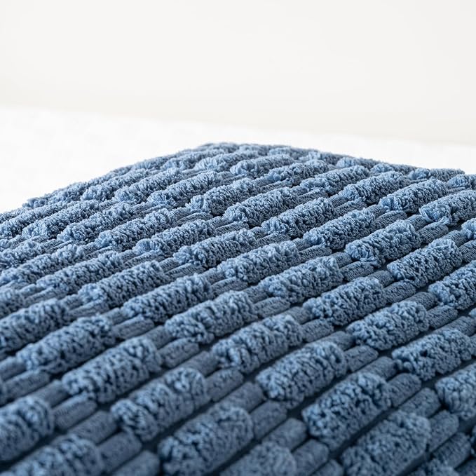 Fancy Homi Decorative Throw Pillow Covers for Bed Couch Bedroom Bench, Soft Corduroy Solid Pillow Case, Rustic Farmhouse Boho Room Decor,54" x 20" (Pack of 1),Dusty Blue