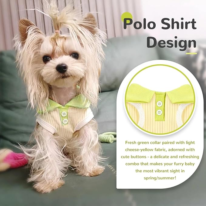 Dog Tshirts for Small Dogs Polo Shirt Stretchy Dog T Shirt Breathable Dogs Cooling Vest Sweatshirts Girl Boy Puppy Dachshund French Bulldog Frenchie Chihuahua Pet Clothes