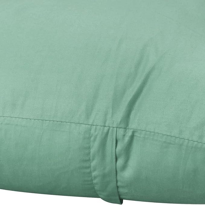 Thmyo 4-Pack 100% Cotton Comfortable Solid Decorative Throw Pillow Case, Square Cushion Cover Pillowcase Sublimation Blank Pillow Covers DIY Throw Pillowcase for Sofa(20x20 inch/ 50x50cm,Mist Green)