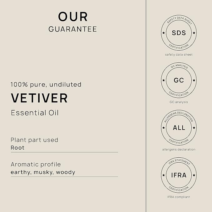 VINEVIDA Vetiver Essential Oil - Gallon Vetiver Oil Undiluted - Bulk Gallon Essential Oil for Soap Making