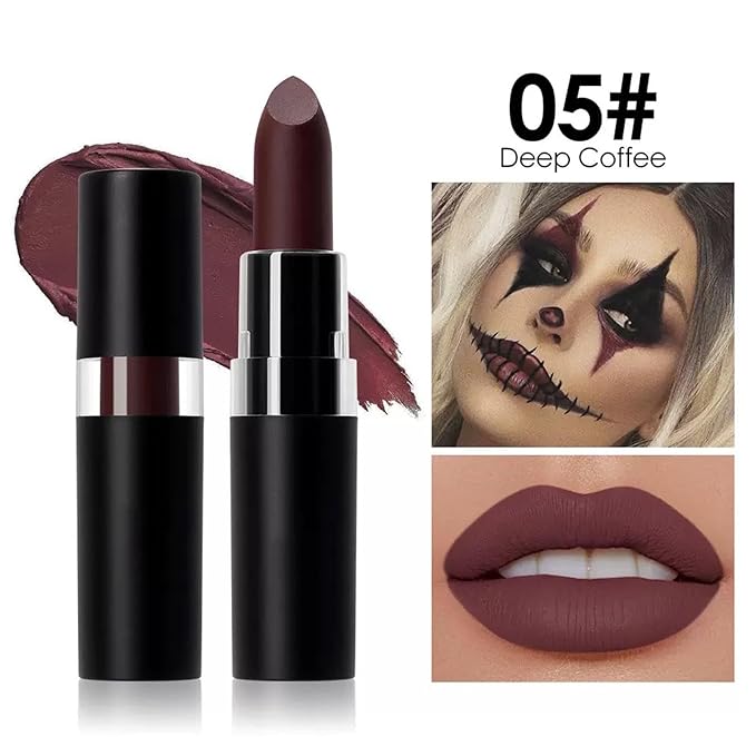 Body Paint Stick, Face and Body Paint Stick for Halloween Joker Zombie Vampire Skeleton Skull Special Effects Mime Makeup (05# Deep Coffee)