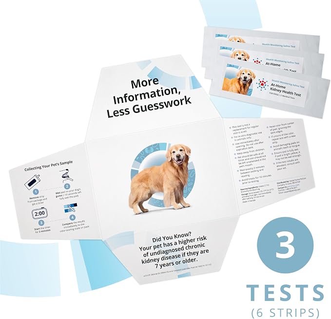 Petivity At-Home Kidney Health Test Kit for Dogs, Powered by Purina - 1 Ounce (Pack of 3)