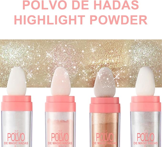 Hair and Body Glitter Powder, 2PCS Highlighter Glitter Makeup for Clothes, Festival Rave Prom Loose Sparkle Powder,Holographic Ultra Fine Resin Glitters for Crafts (Naked Pink+Champagne)
