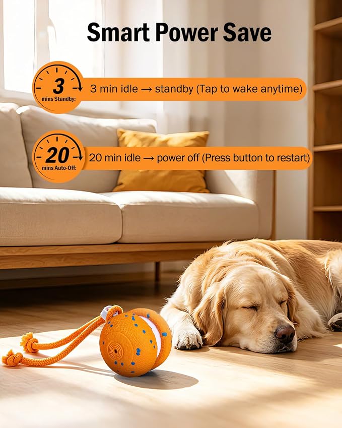 osou Interactive Dog Toy, Automatic Moving Dog Ball Toy with 2 Speed Modes | Random Rolling Path, Motion-Activated, Auto-off, Pet-Safe ETPU Shell, for Small Medium Large Dogs and Most Dog Personalities