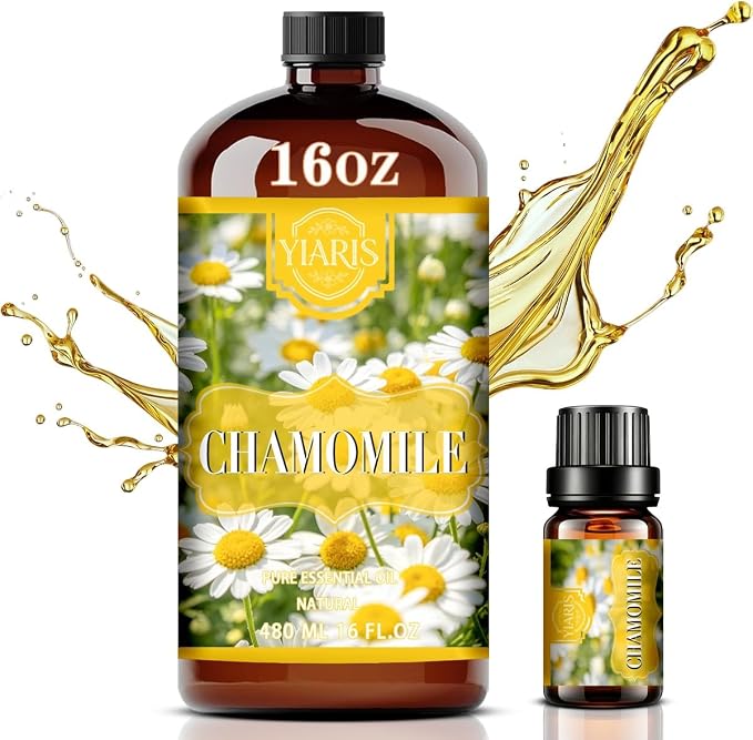 Chamomile Essential Oil 16.33oz for Diffuser & Sleep Relax | Calming chamomile scent for diffuser, aromatherapy, sleep aid, relaxation, candle making, soap crafting, large volume