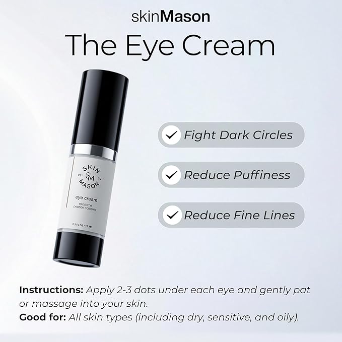 Retinol Peptide Eye Cream For Dark Circles, Anti-aging, Puffiness, Fine Lines, Under Eye Bags