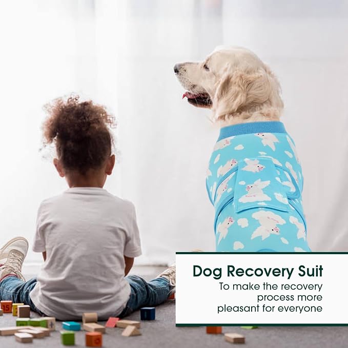 Kuoser Recovery Suit for Dogs Cats, Soft Dog Surgery Suit Female Male Spay | Professional Dog Onesie for Surgery, Substitute E-Collar & Cone, Prevent Licking Dog surgical suit Pet Neuter Suit