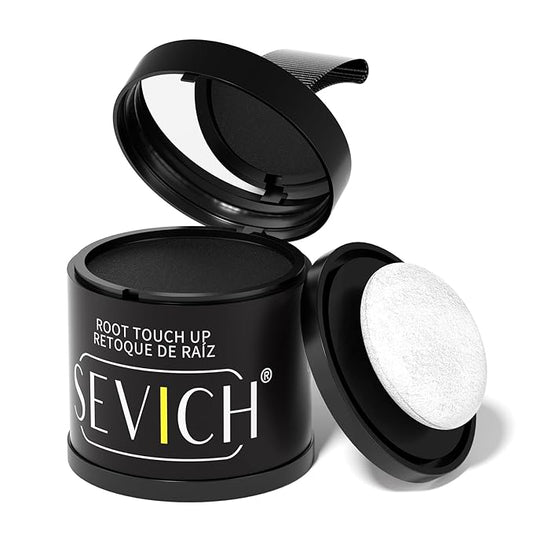 Sevich Hairline Powder 10g Large Capacity,Instantly Conceals Hair Loss,Root Touch up Powder,Hair Shadow Toppers for Women & Men Thinning Gray Hair,48H Makeup Lasting,1 Box = 2.5 Boxes,Black