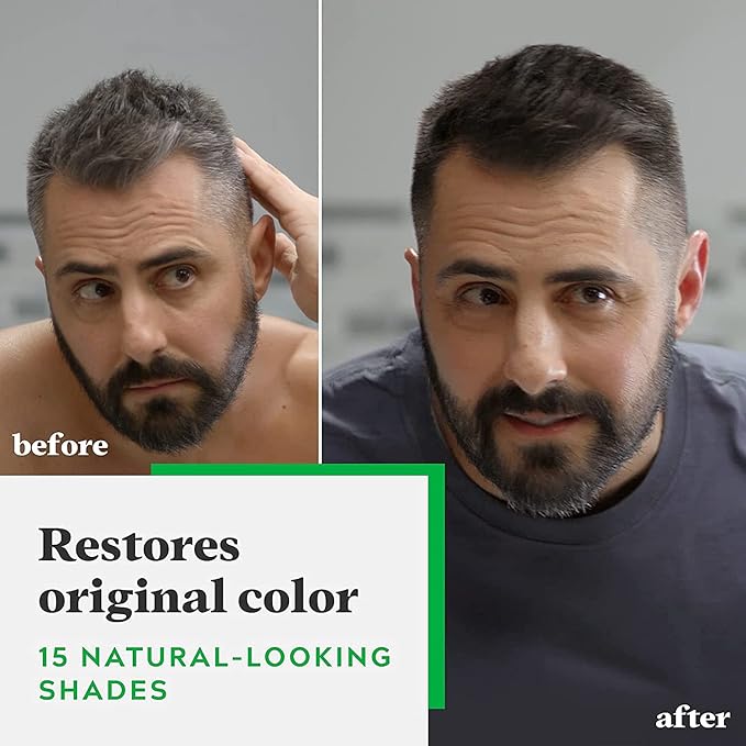 Just For Men Shampoo-In Color (Formerly Original Formula), Mens Hair Color with Keratin and Vitamin E for Stronger Hair - Rich Dark Brown, H-47, Pack of 3