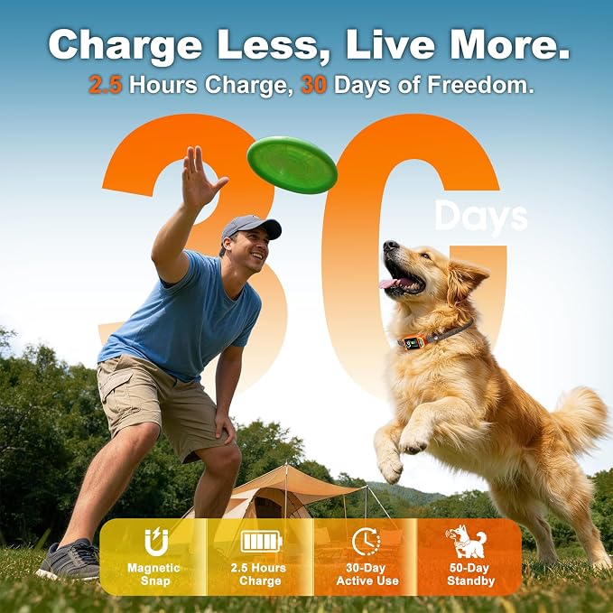 Bark Collar AI Dual-Detection, Instant Quiet Anti Bark Device 4 Training Modes, 30-Day Battery, One-Click Peace, 9 Sensitivity Automatic Dog Bark Collar for Large Medium Small Dogs, Orange