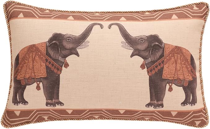 patdrea Floral Linen Decorative Throw Pillow Covers Set Soft Durable Cushion Cases Pillowcase for Couch Bedroom Car Living Room 12"x 20"