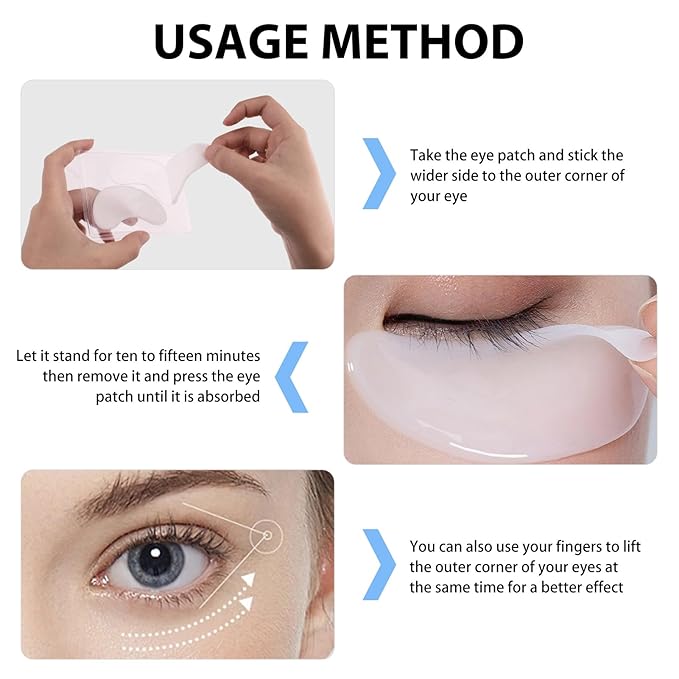8PCS Hydrogel Eye Patch, 6g Moisturizing Milk Single Eye Mask Hydrogel Pads, Ideal for Women Dark Circles, Dryness Around Eyes, Reduce Skin Wrinkles, Puffy Eyes