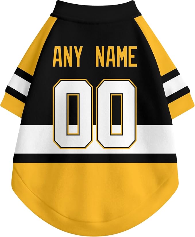 Pittsburgh Dog Clothes Personalized Pet T Shirt for Dogs Gift | Custom Name Number Jersey Style Pet Shirt for Dog