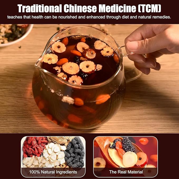 Kidney Tea Ginseng Six Treasure Tea Formula Traditional Chinese Herbal Kidney Cleanse Detox Repair for Women & Men (60 Bags, Ginseng Six Treasure Tea)