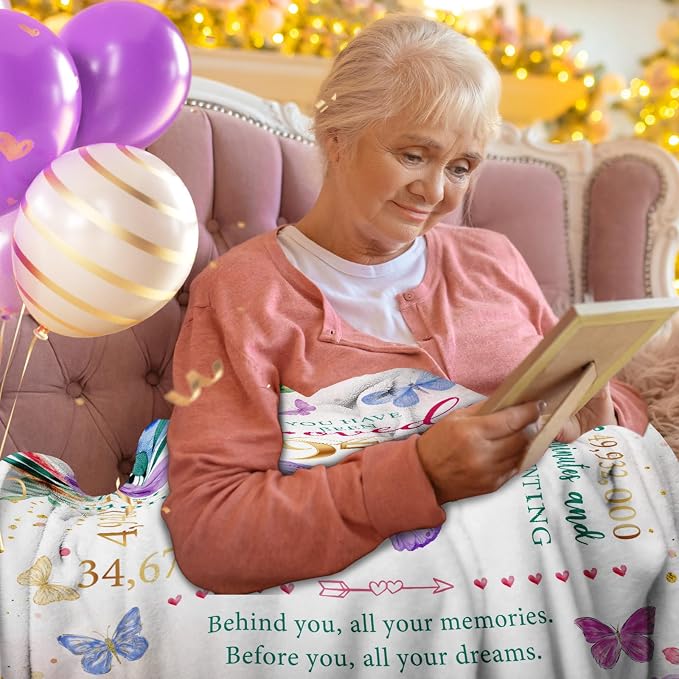 Birthday Gifts for 95 Year Old Woman, Best Birthday Gifts for 95 Year Old Woman, 95th Birthday Gifts for Women, Happy 95th Birthday Decorations for Women Throw Blanket 50"X60"
