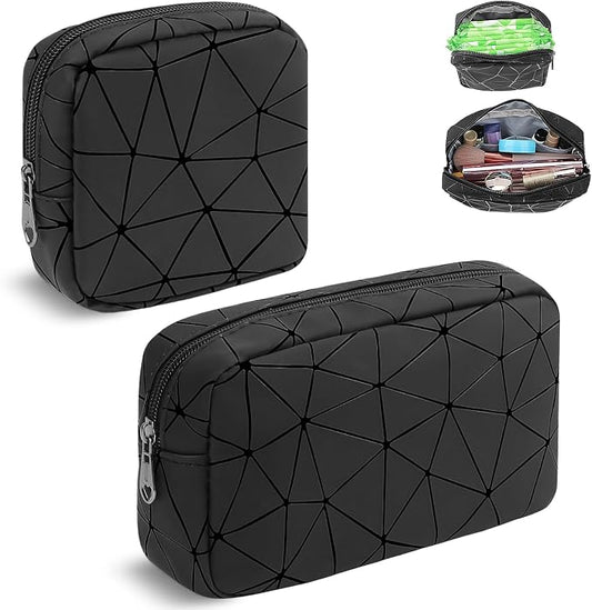 Likesing Period Bag for Teen Girls, Leather Sanitary Napkin Storage Bag, Portable Menstrual Pad Bag Period Pads Pouch, Small Make Up Bags