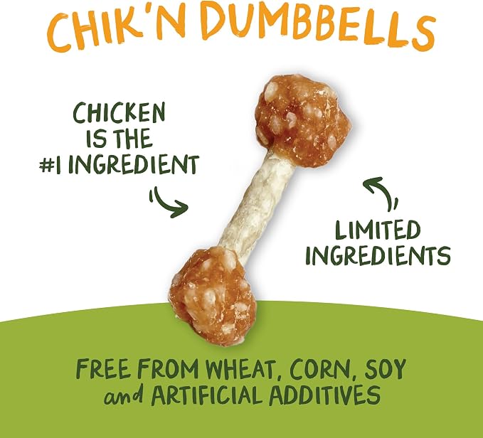 Pet 'n Shape Chik 'N Rice Dumbbells - All Natural Dog Treats, Chicken, 32 oz (Pack of 3)