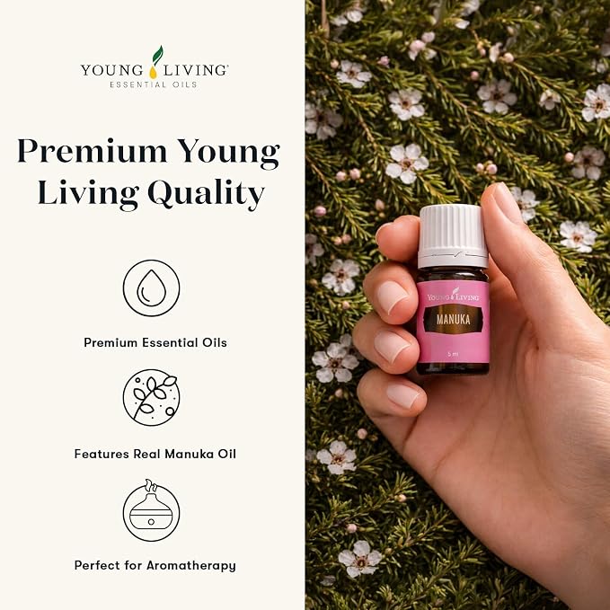 Young Living Manuka Essential Oil | 5 ml | Aromatherapy Diffuser | Skin Care Essential Oil for Nourishing Skin & Nails | Premium Quality for Topical Use