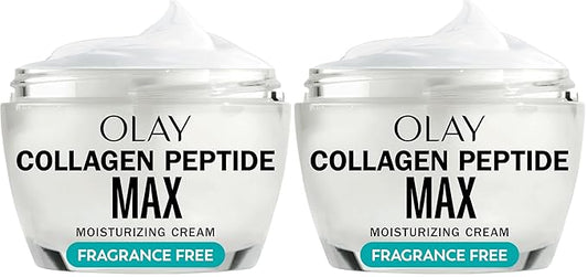Olay Collagen Peptide Face Moisturizer,Firming Cream for Women,Fragrance-Free,Non-Greasy-Hydrating,Anti-Aging,Anti-Wrinkle,Smoothing of Fine Lines,Tightening Skin Care-Niacinamide,1.7 Oz,(Pack of 2)