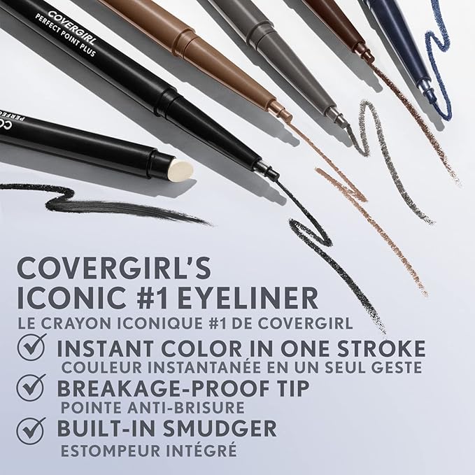 Covergirl Perfect Point Plus Eyeliner, Charcoal, 0.08 Ounce (Pack of 1)