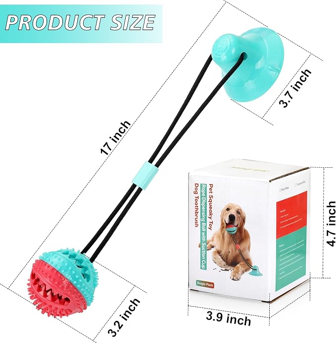 ALLRIER Dog Toys to Keep Them Busy for Boredom,Interactive Dog Toys Tug of War, Mentally Stimulating Toys for Dogs, Puppy Teething Puzzle Treat Food Dispensing Ball Toy for Small Medium Dogs