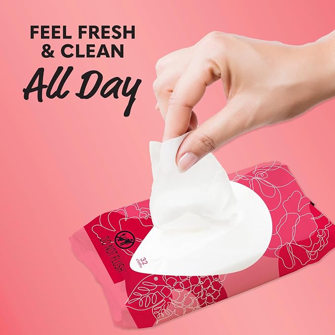 Summer's Eve Blissful Escape Daily Refreshing Feminine Wipes, 32 Count & 12 Count