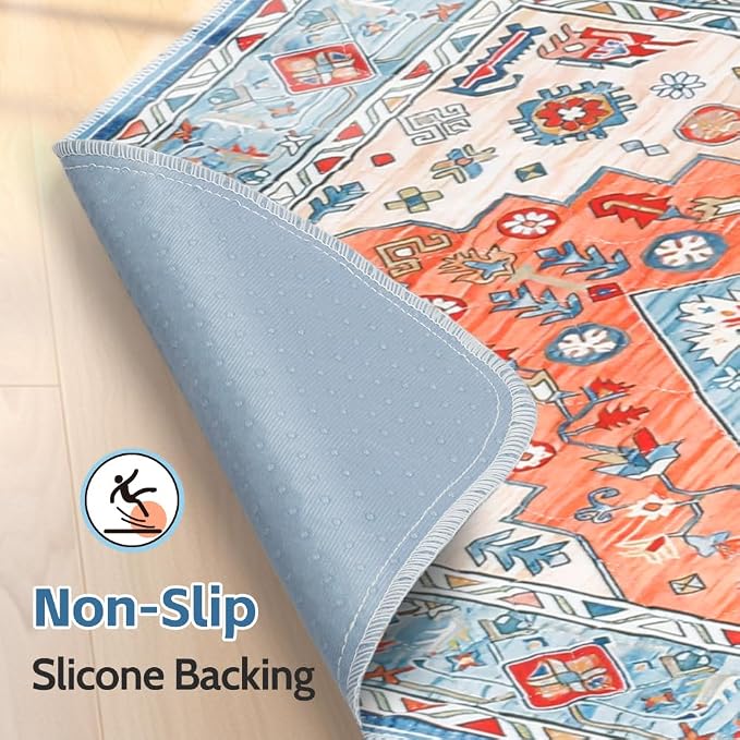 Washable Pee Pads for Dogs, 2 Pack Reusable Puppy Training Pads 72"x72" Super Absorbent Waterproof Dog Training Pads, Non-Slip Potty Pads, Whelping Pads Litter Mat Orange/Mix