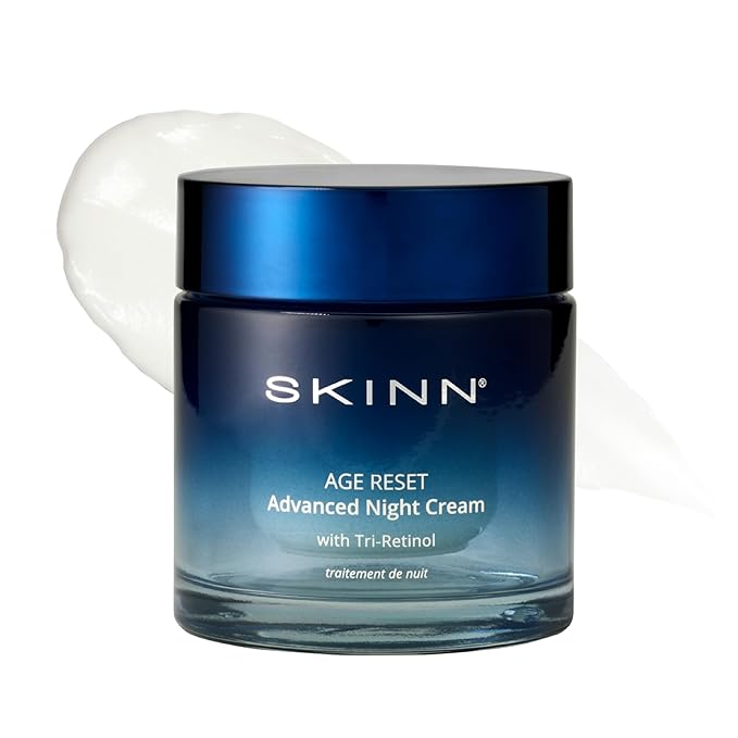 SKINN Advanced Night Cream for Face, 1.7 Fl Oz - Deep Wrinkle Cream for Women & Men for Fine Lines, Uneven Skin Tone & Sagging Skin - Facial Moisturizer Skin Care for Vibrant & Healthy-Looking Skin
