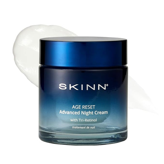 SKINN Advanced Night Cream for Face, 1.7 Fl Oz - Deep Wrinkle Cream for Women & Men for Fine Lines, Uneven Skin Tone & Sagging Skin - Facial Moisturizer Skin Care for Vibrant & Healthy-Looking Skin
